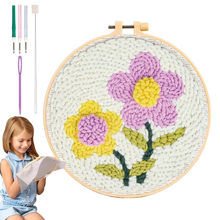 Amazon | 刺繍初心者キット、花刺繍ウォールアートセット